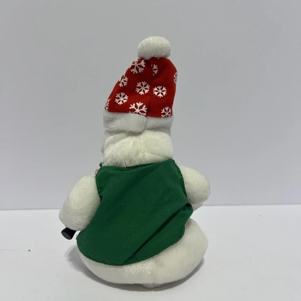 Coca Cola Bean Bag Plush Coke Polar Snow Bear 1999 Striped Vest Bowtie Christmas